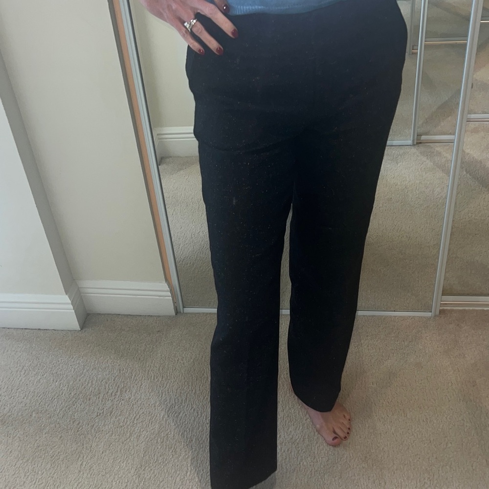 Talbots Wool, Black w/Speckles of Color, Heritage Pants 6, EUC